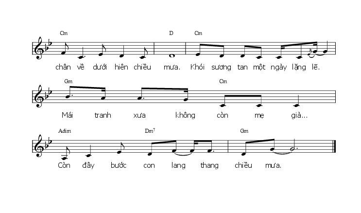 Sheet nhạc Mẹ Quê 2